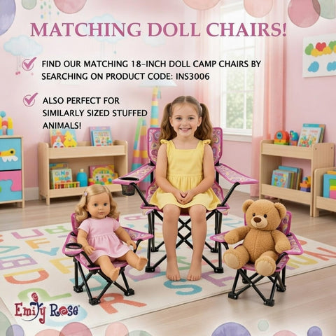 Emily Rose lightweight 3 lb chair for travel comfort.