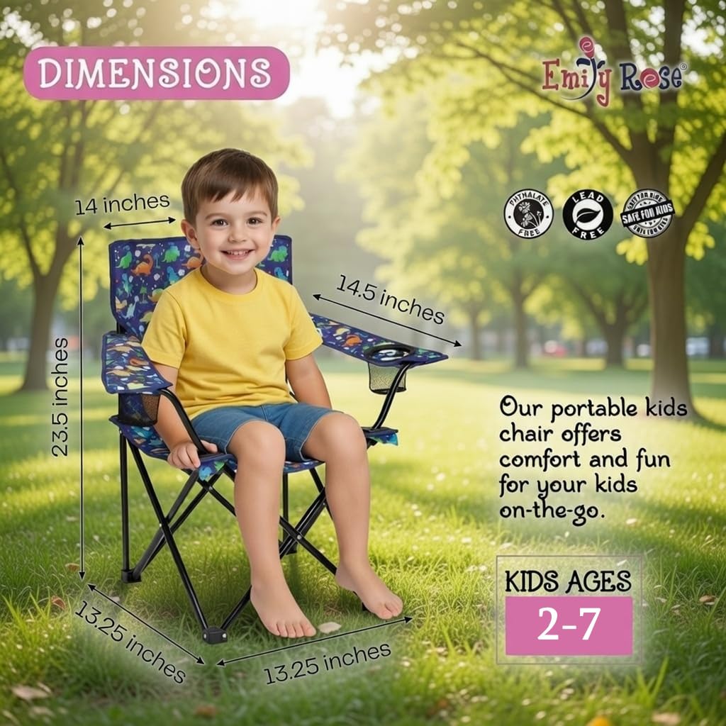 Emily Rose Playful Dinosaurs chair safety lock protects small fingers