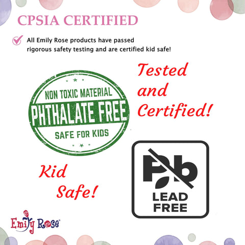 Emily Rose safety lock feature keeps the chair stable during play.
