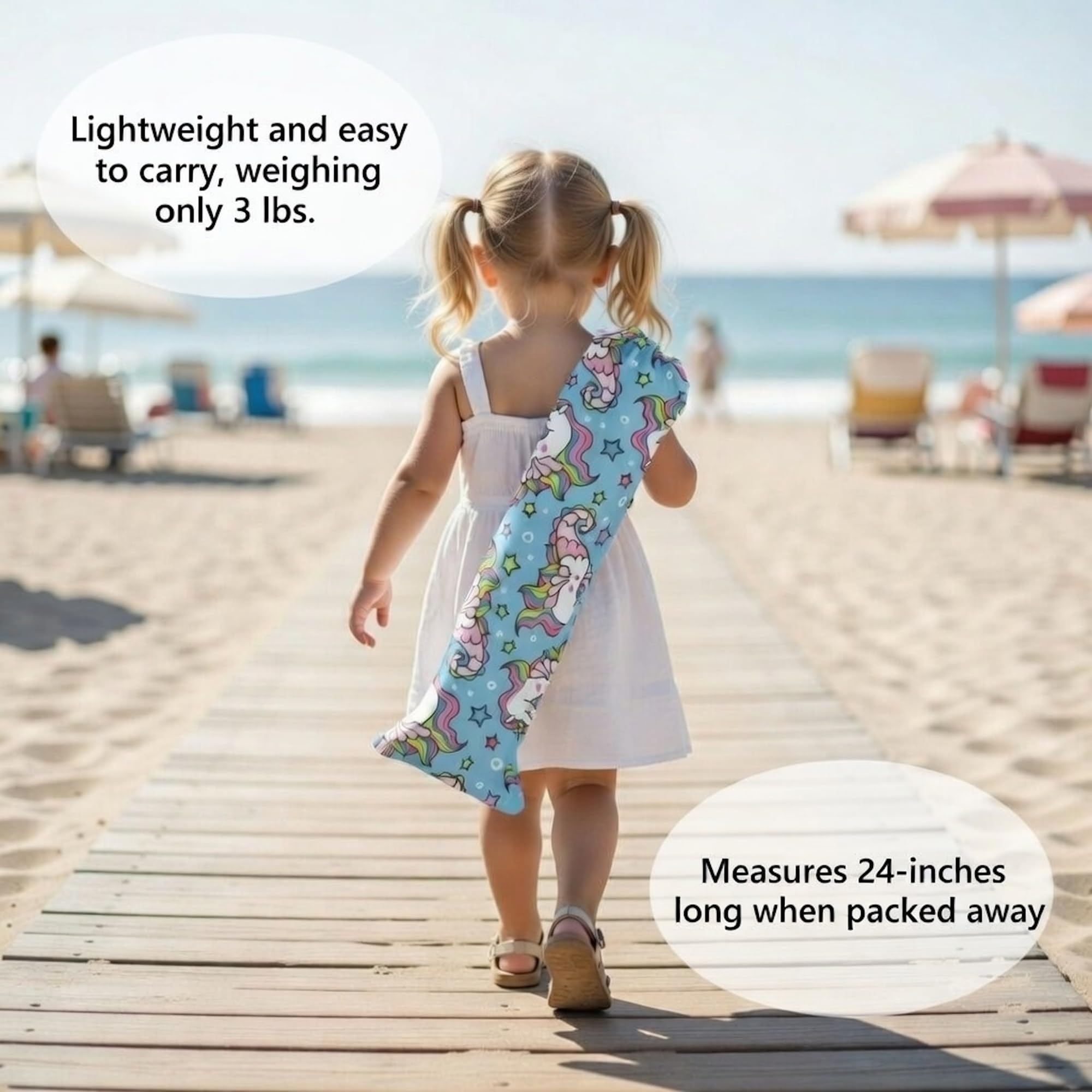 Emily Rose Sea Unicorns lightweight 3 lb chair ready to go