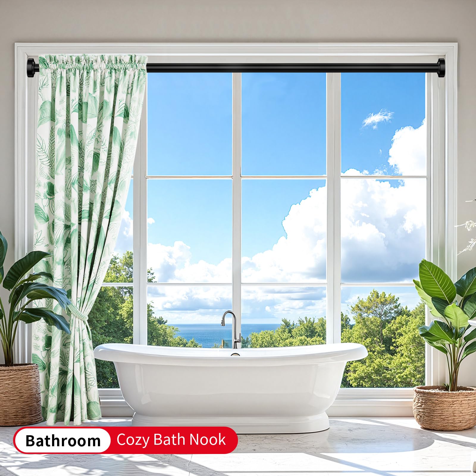 Emlaoe high humidity resistant rod stays durable in steamy bathrooms.