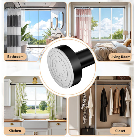 Emlaoe versatile-use rod suits bathrooms, bedrooms, closets, and more.