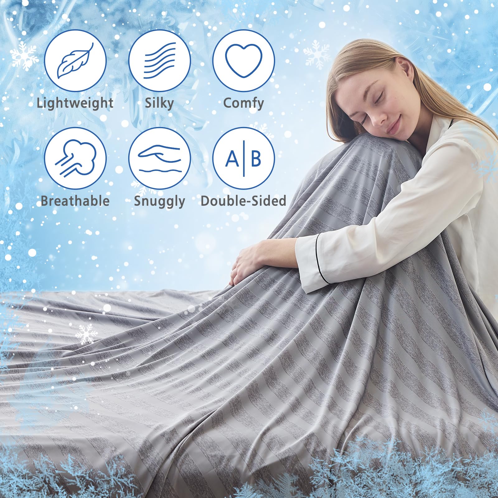 EMME cooling blanket double-sided design for versatile use