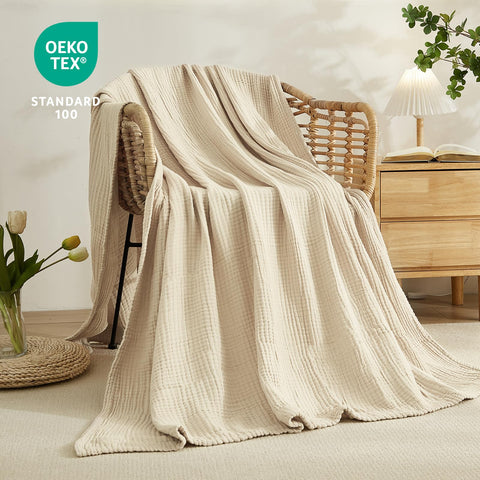 EMME twin blanket draped on bed showing cozy drape