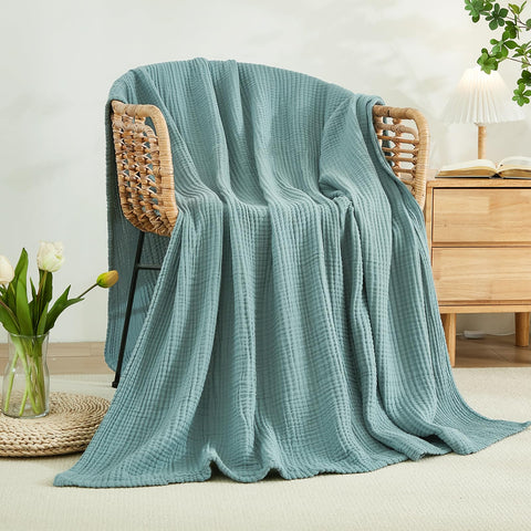 EMME cotton blanket Twin XL close-up shows soft gauze texture for gentle sleep