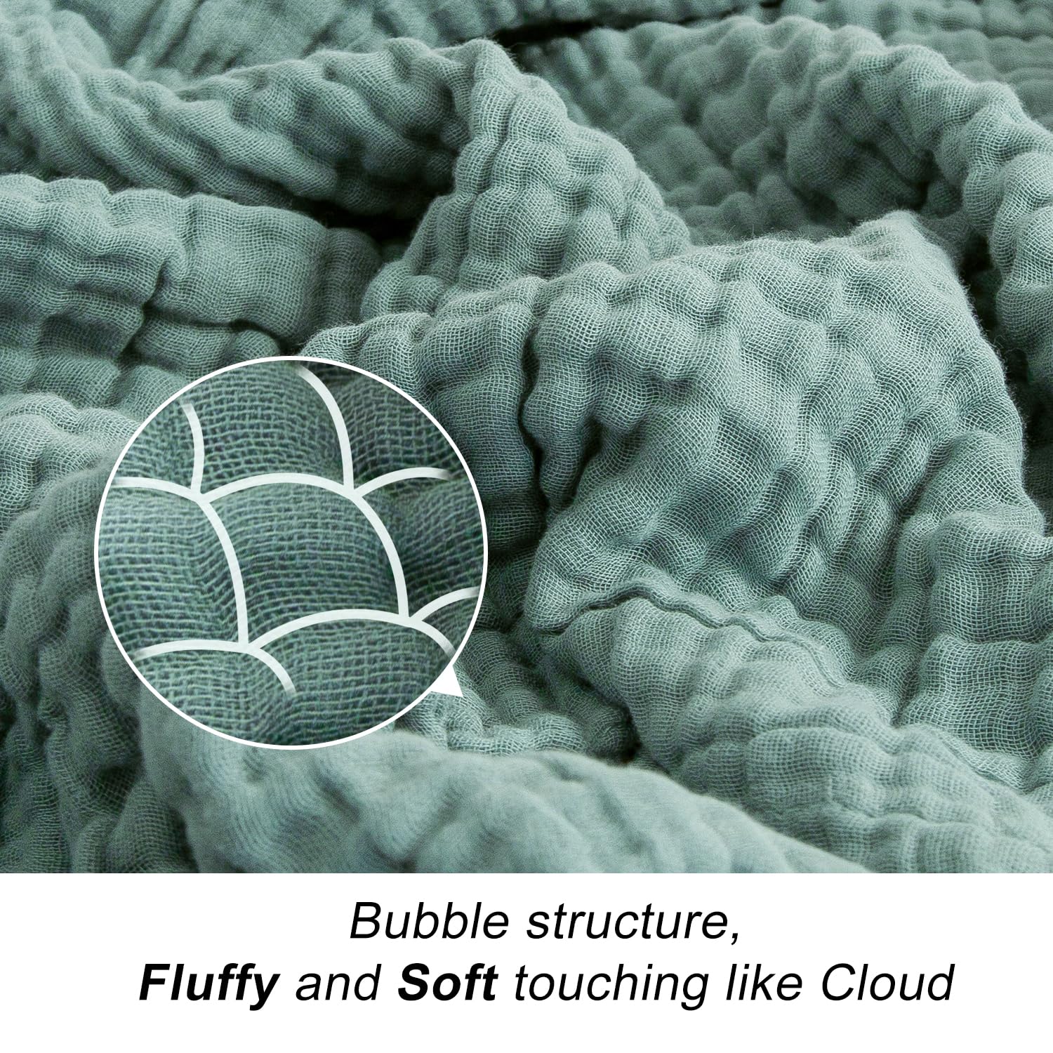 EMME Twin XL blanket texture highlights breathable cotton for all-season comfort