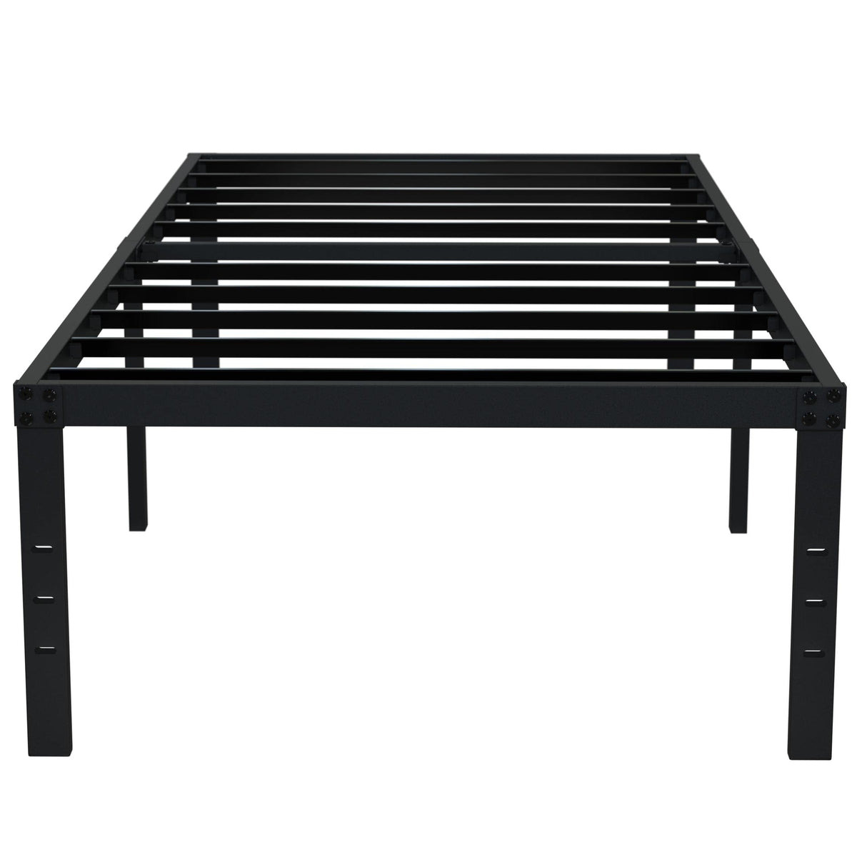 EMODA 18inch twin bed frame with no box spring, providing sturdy support.
