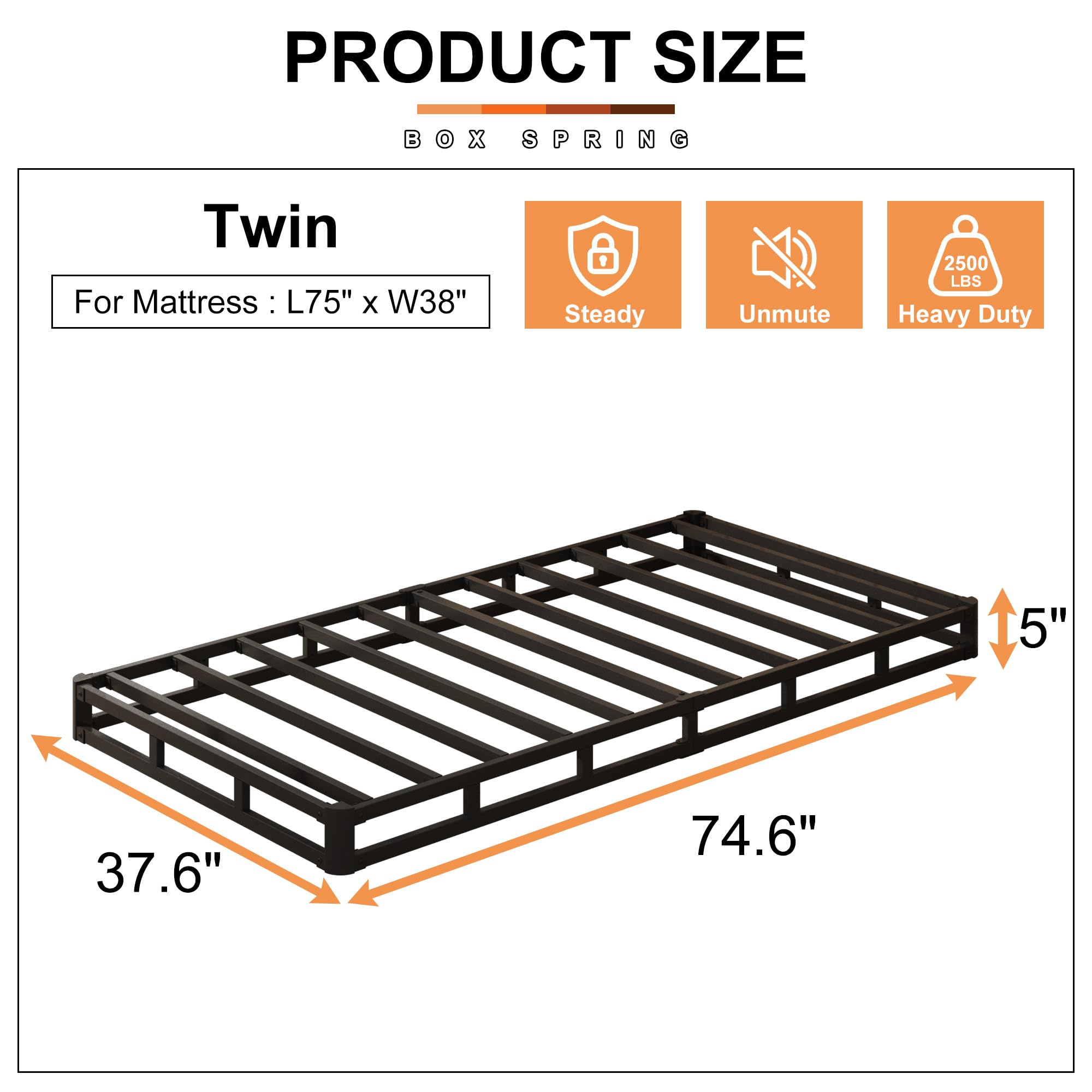 EMODA twin box base side view highlights slim profile and compact storage potential