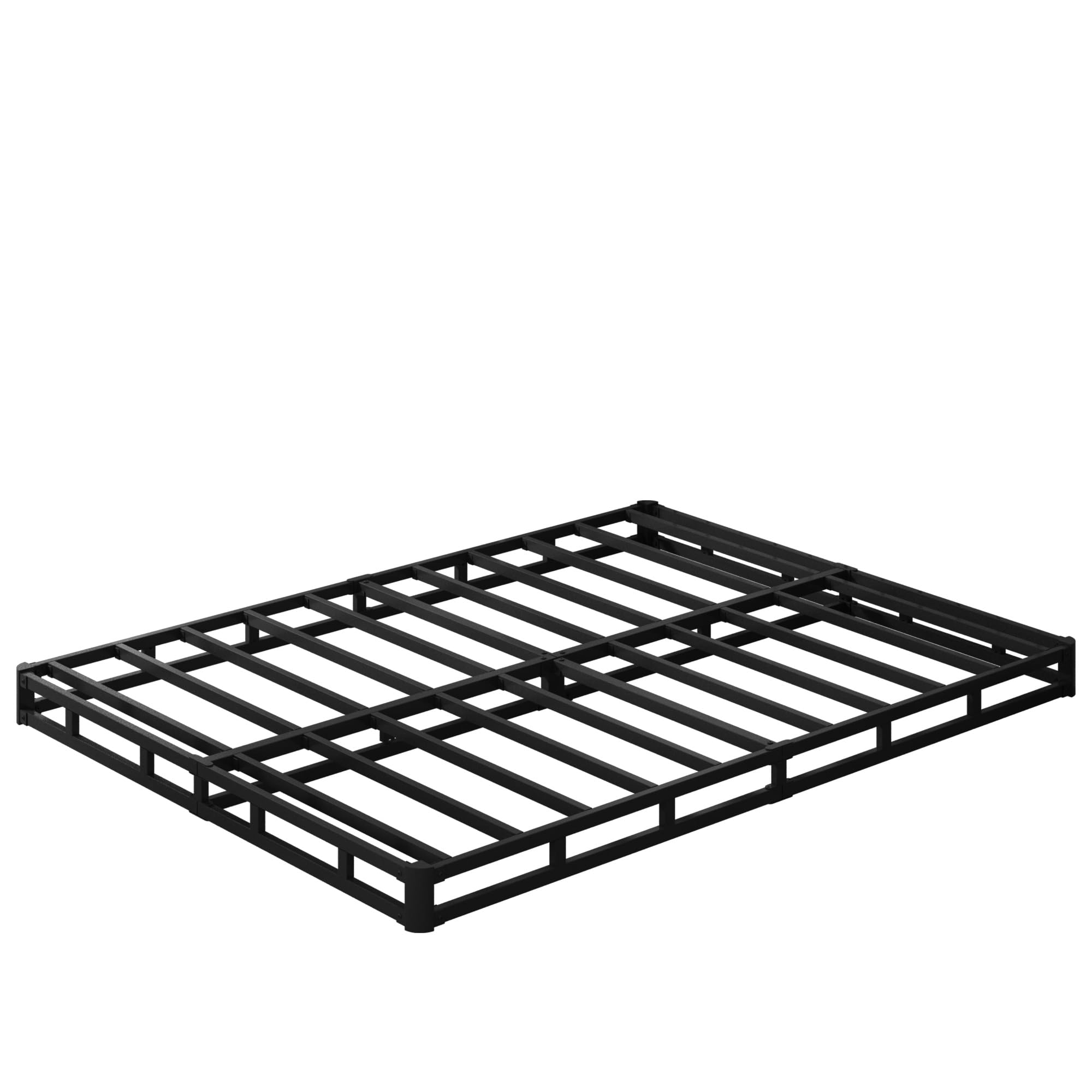 EMODA black metal bed base complements modern bedroom decor