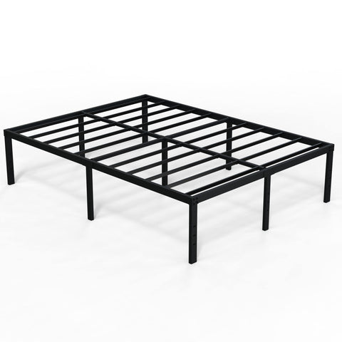 EMODA Queen bed frame black finish emphasizing modern bedroom style