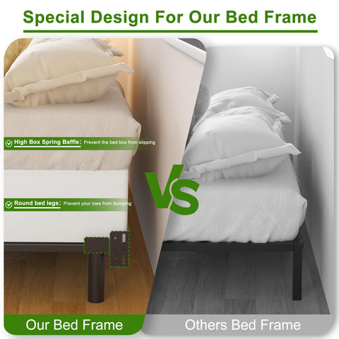EMODA black finish adds a sleek look to the bedroom.