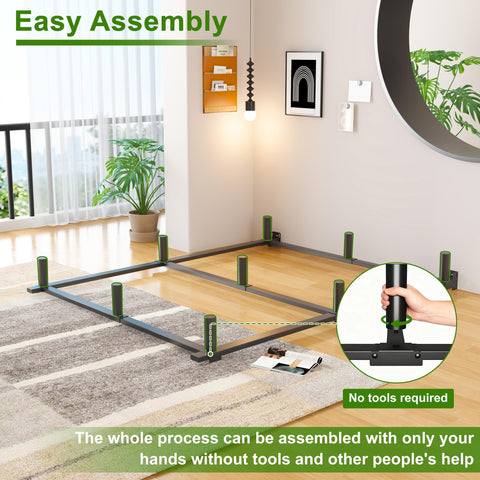 EMODA supports box springs and mattresses for complete sleeping setup.