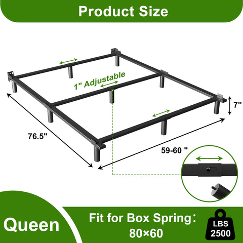 EMODA non-slip pads on the frame prevent mattress movement.