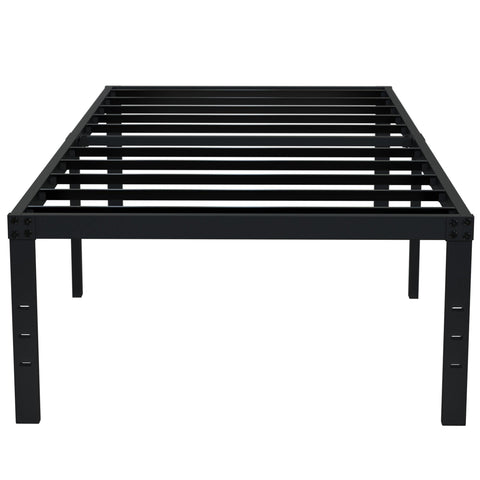 EMODA twin XL bed frame with steel slats for solid support.