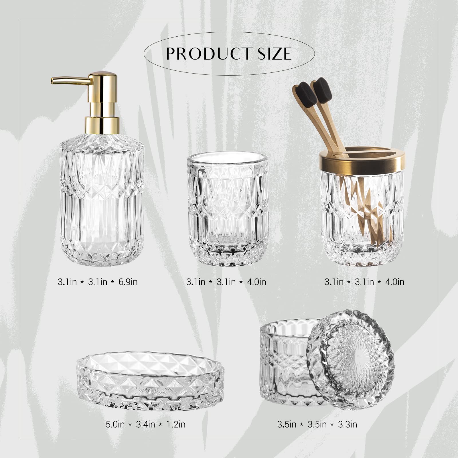 EMPO diamond cut patterns on clear glass create elegant reflections