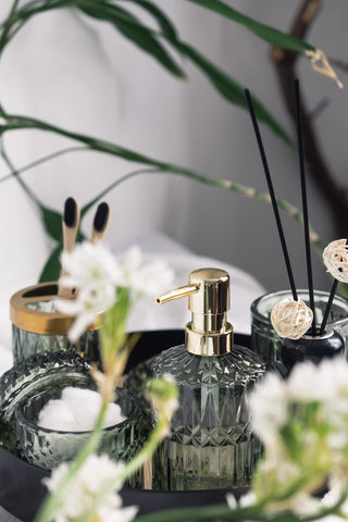 EMPO sage-green glass close-up showcases clarity and craftsmanship