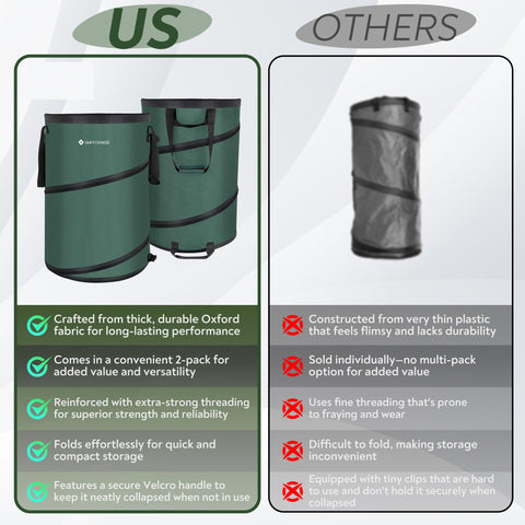 Emptorwise portable trash bin ideal for parties and travel