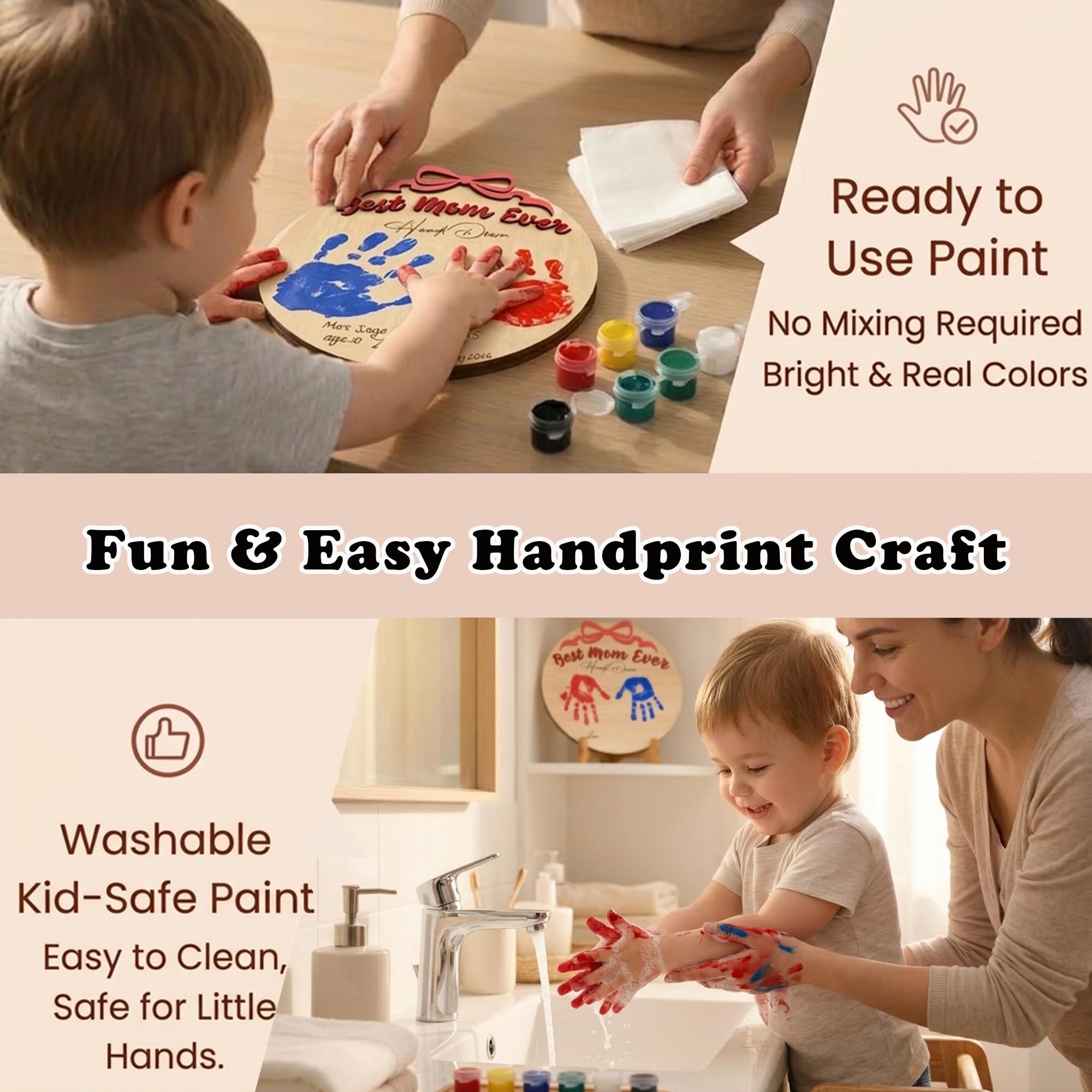 EMZIVA center handprint space on plaque ready for tiny hands