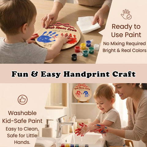EMZIVA center handprint space on plaque ready for tiny hands