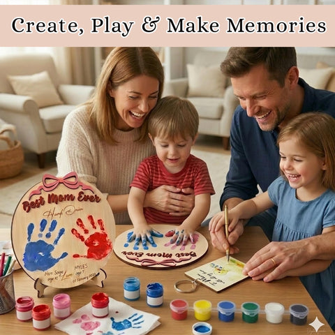 EMZIVA handprint paint set in bright colors for colorful crafting with kids