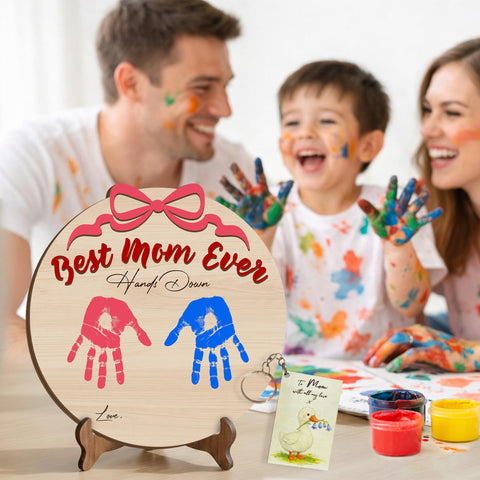 EMZIVA handprint message pen on plaque for Mom keepsake