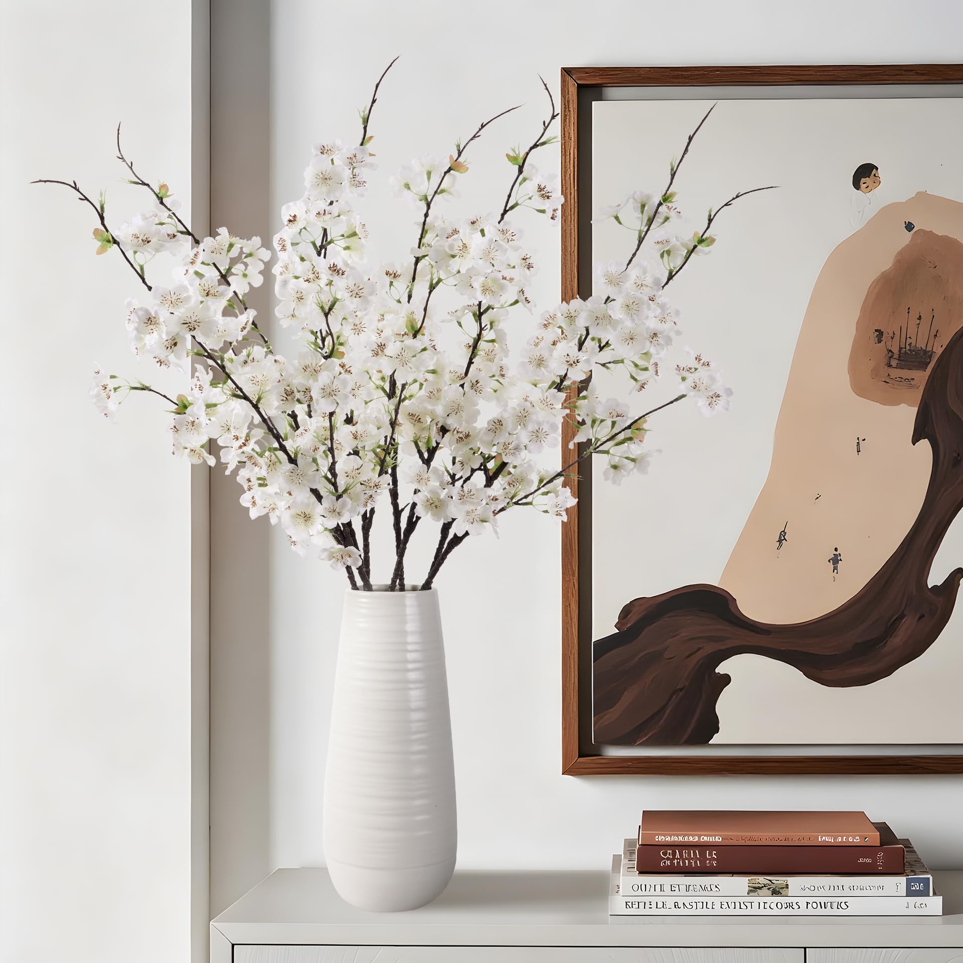 ENALGRE 8-piece silk cherry blossom branch pack for decorating multiple rooms