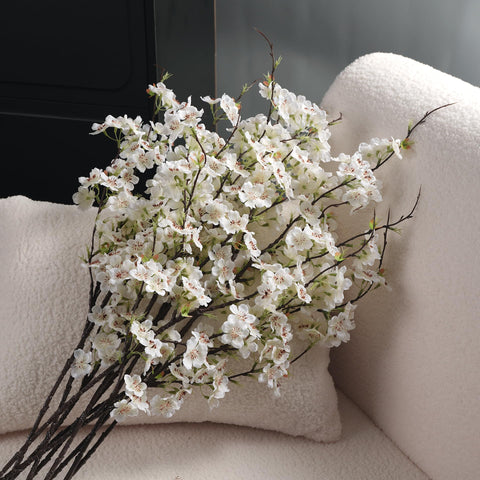 ENALGRE pinkish-white silk cherry blossom branch for spring ambiance