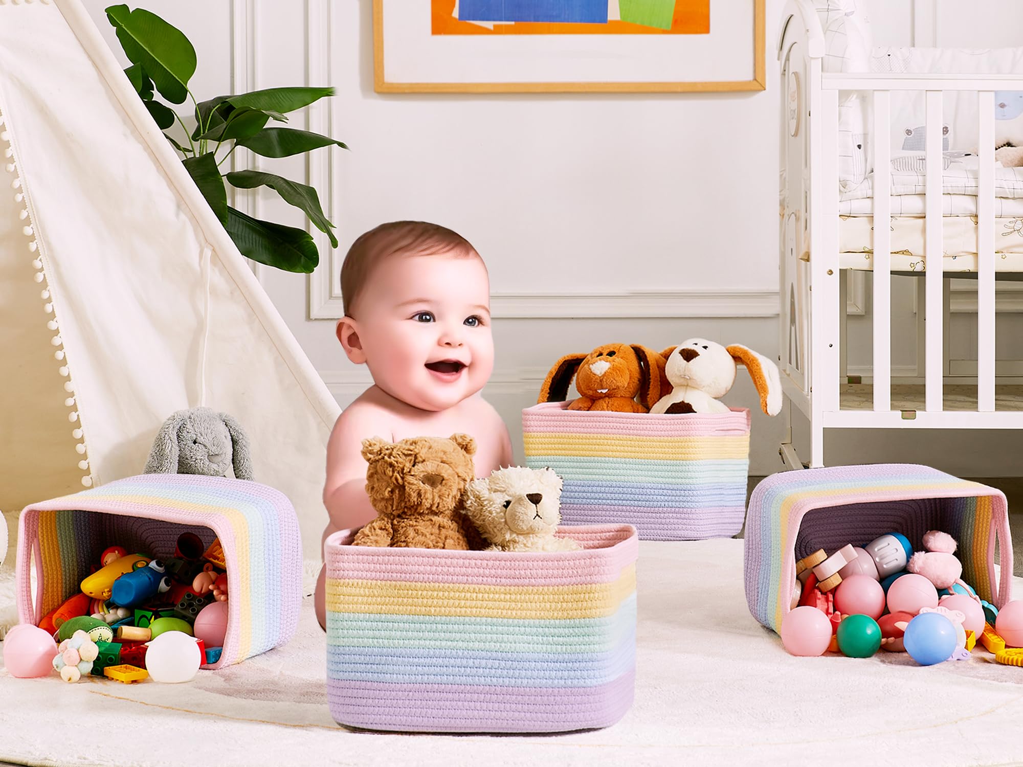 ENAORGAN versatile bin for nursery or living room storage.