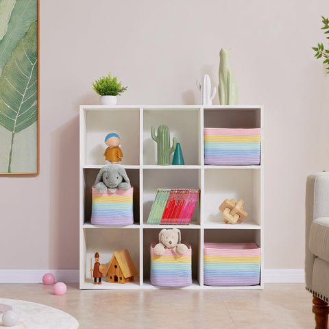 ENAORGAN woven rectangle storage bin blends with decor while storing books or blankets.
