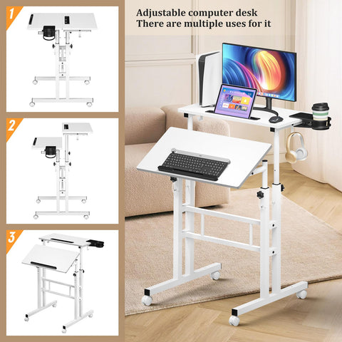 Enayplon adjustable-height desk offers quick height changes for comfort.