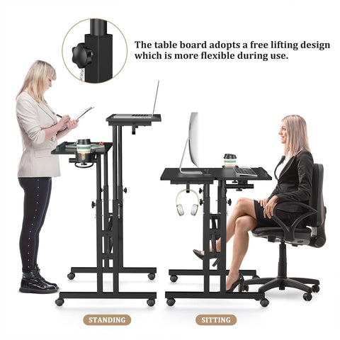 Desk features tablet notch to support devices.