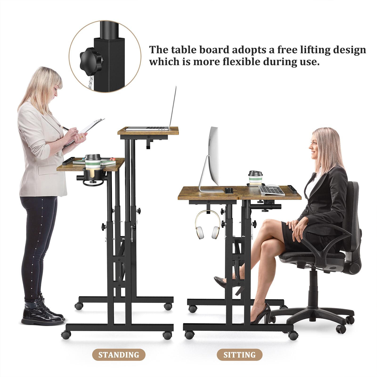 Enayplon desk with tablet notch for easy tablet support.