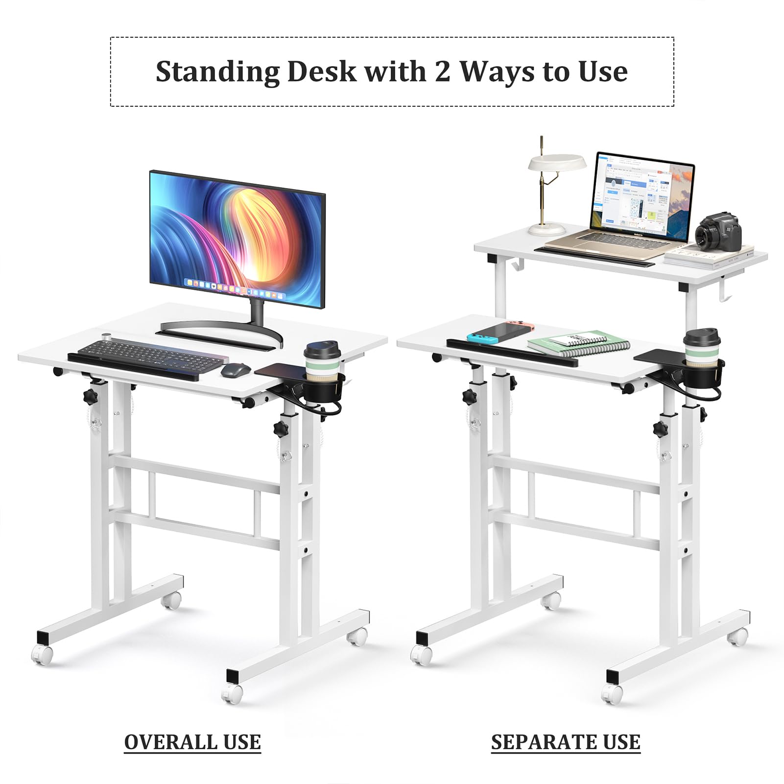 Enayplon narrow standing desk suits corners and cozy spaces.