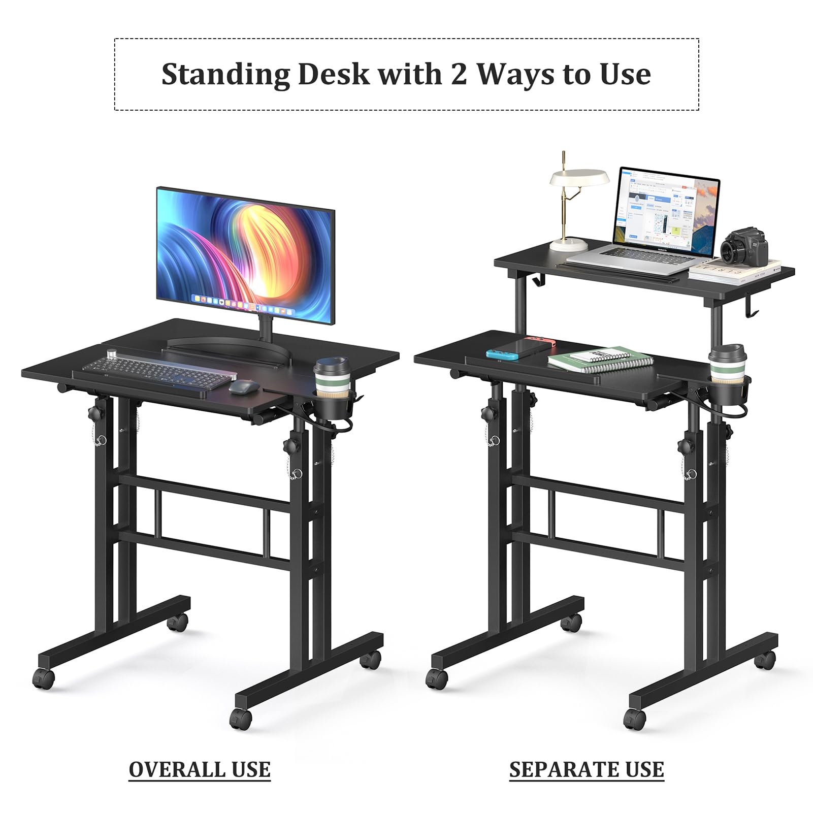 Upgraded design with wider leg distance for stability.