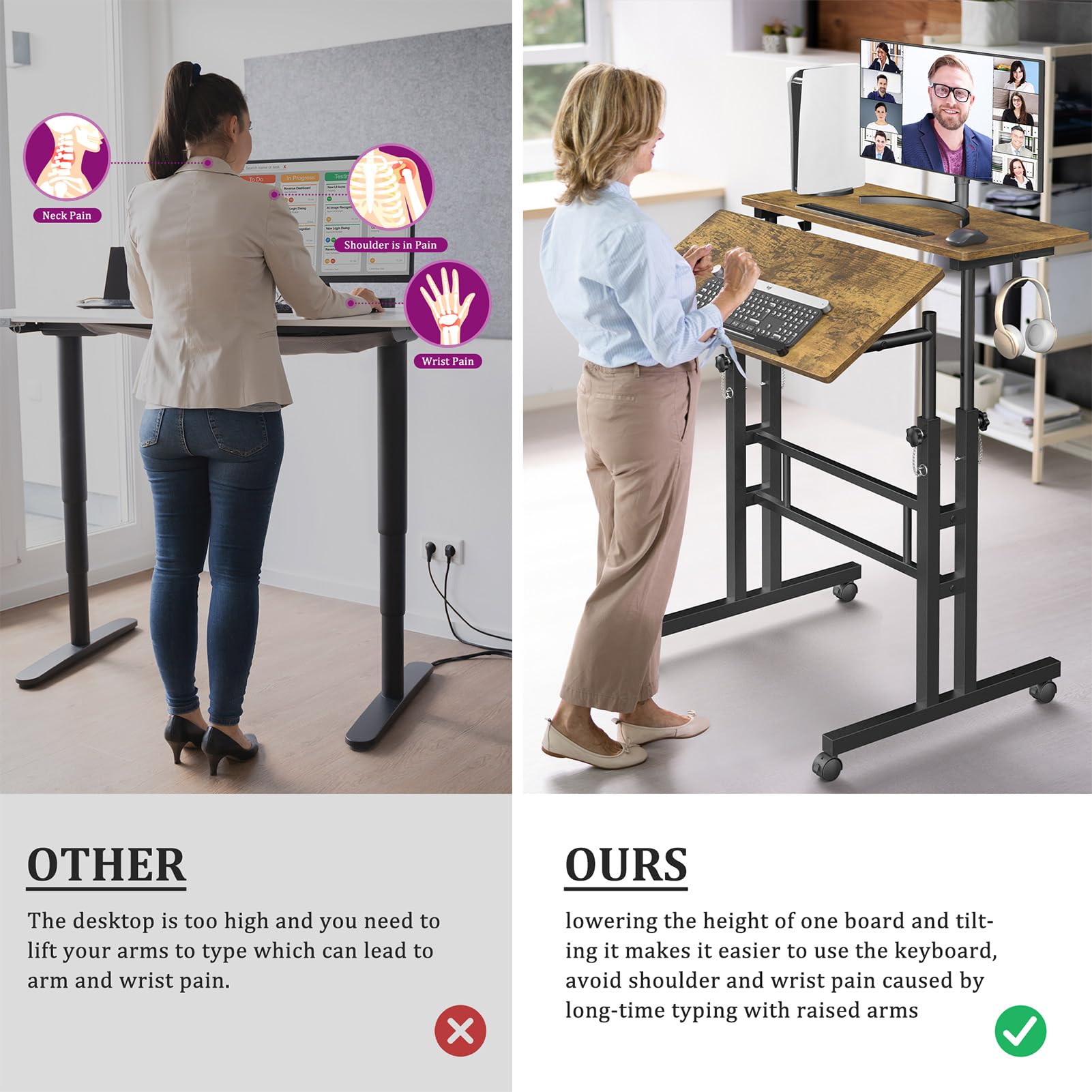 Enayplon walking-pad compatible desk enabling stand-sit transitions during workouts.