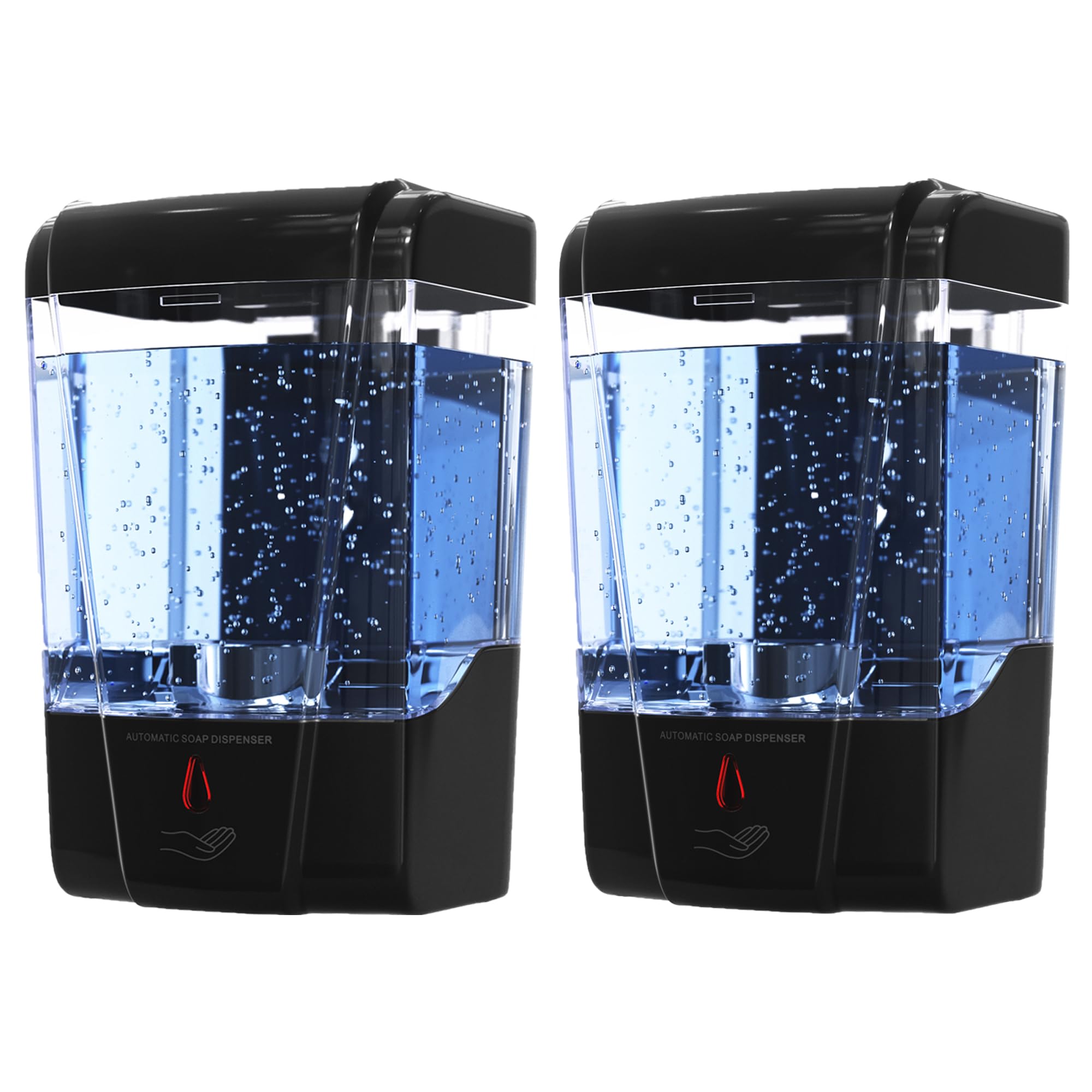 EnBath automatic wall dispenser in black with touchless operation for hygienic hands.