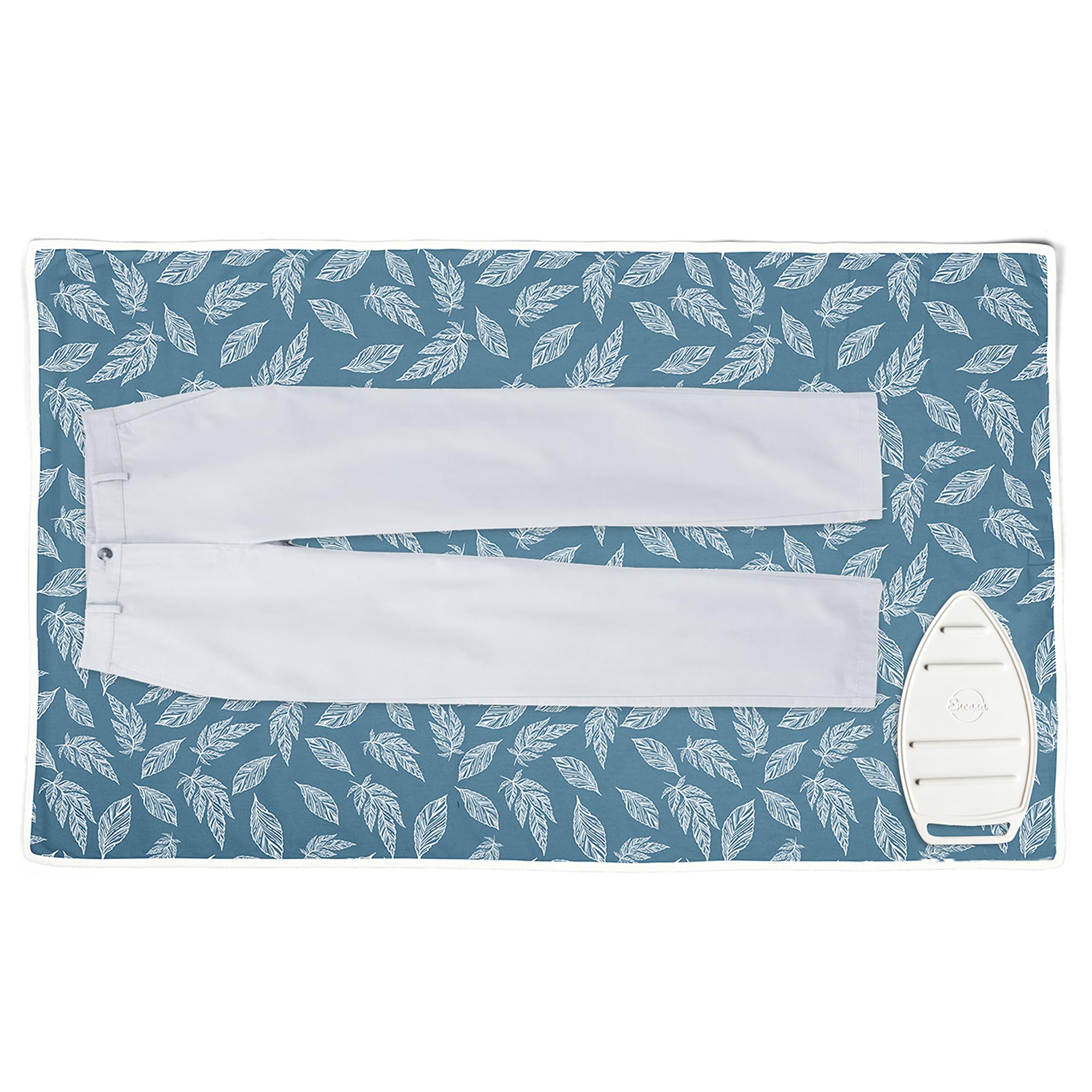 Encasa XO ironing mat with a large 48x28 surface for expansive pressing.
