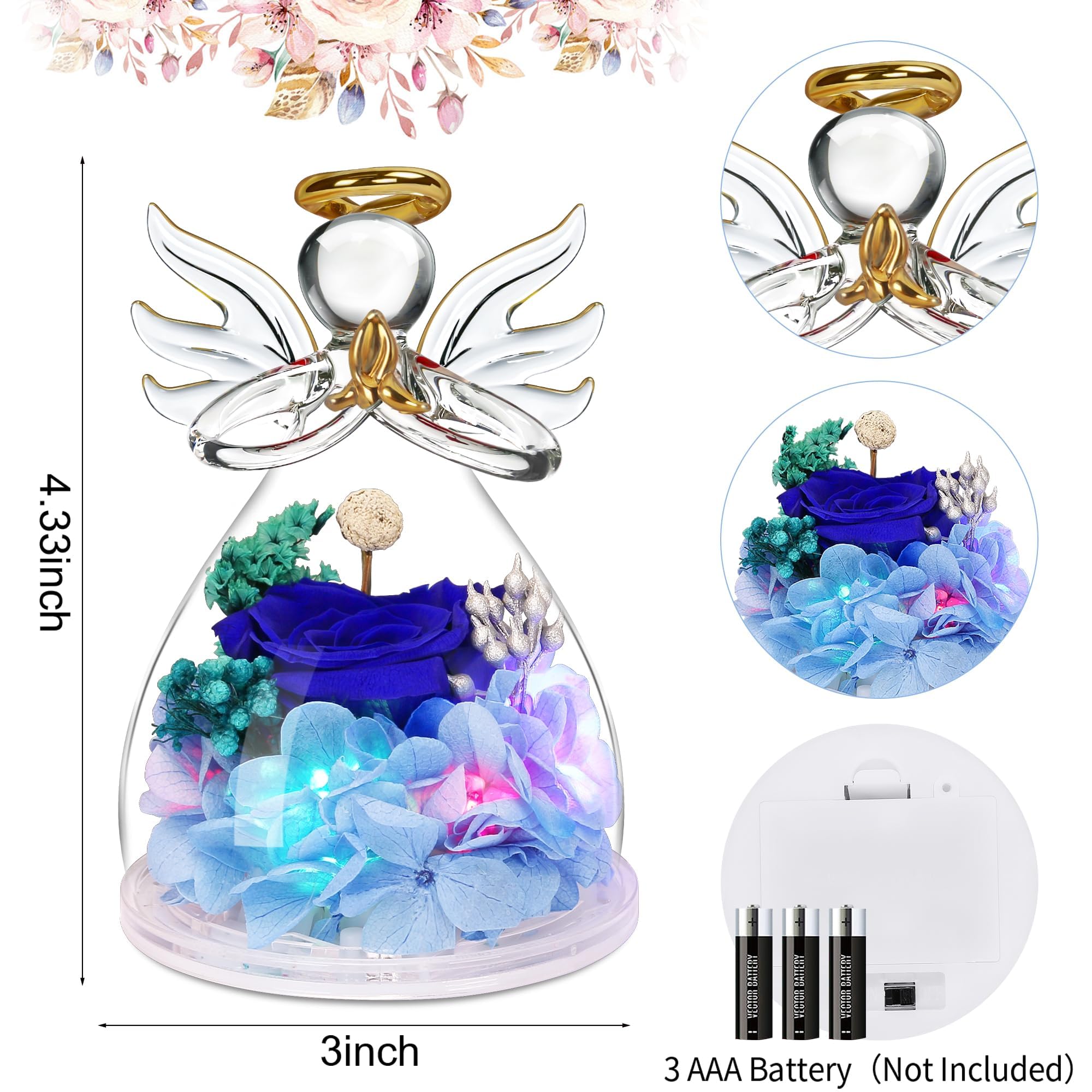Encavy preserved flower in angel, a thoughtful keepsake for family.