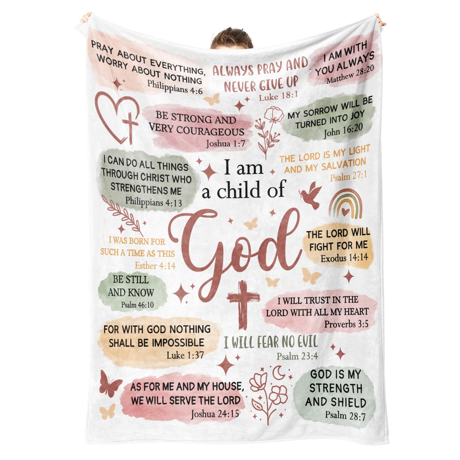 Encoink Christian gift blanket with hopeful Bible verses for cozy devotion.
