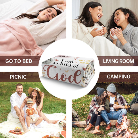 Encoink First Communion blanket Bible verses offering gentle support.