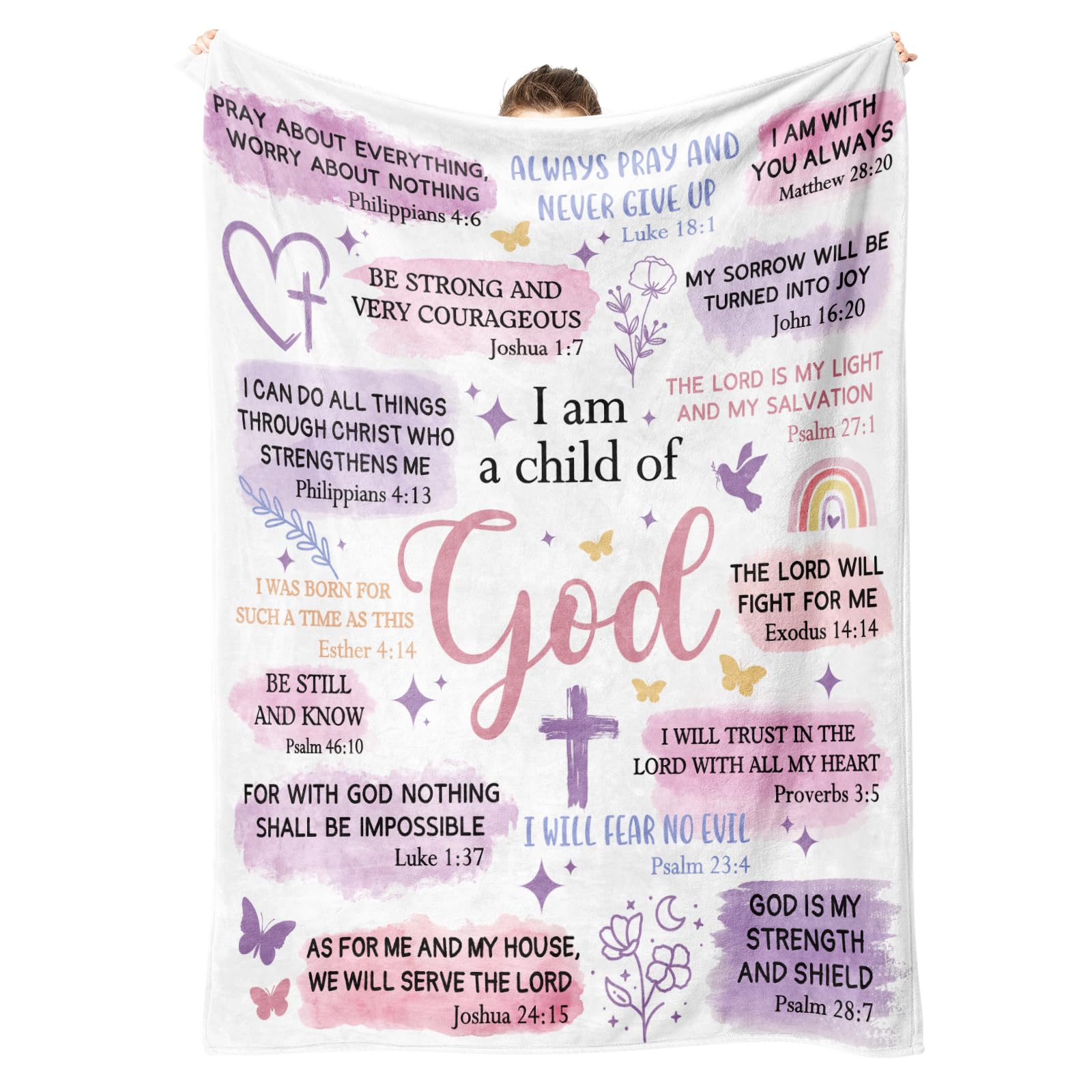 Encoink I Am a Child of God blanket for baptism gift highlighting warmth.