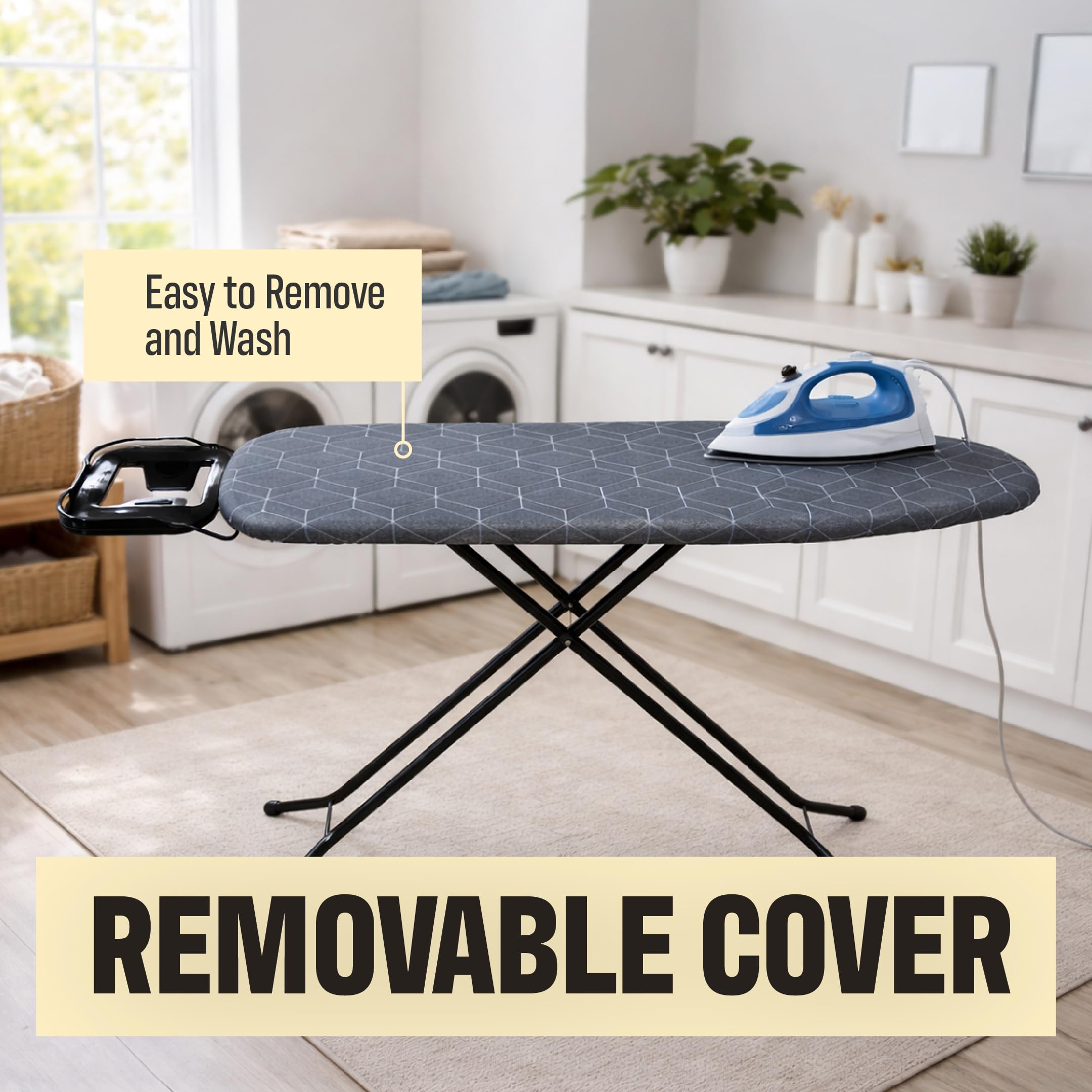 Energi Core ironing board with non-slip feet for stability