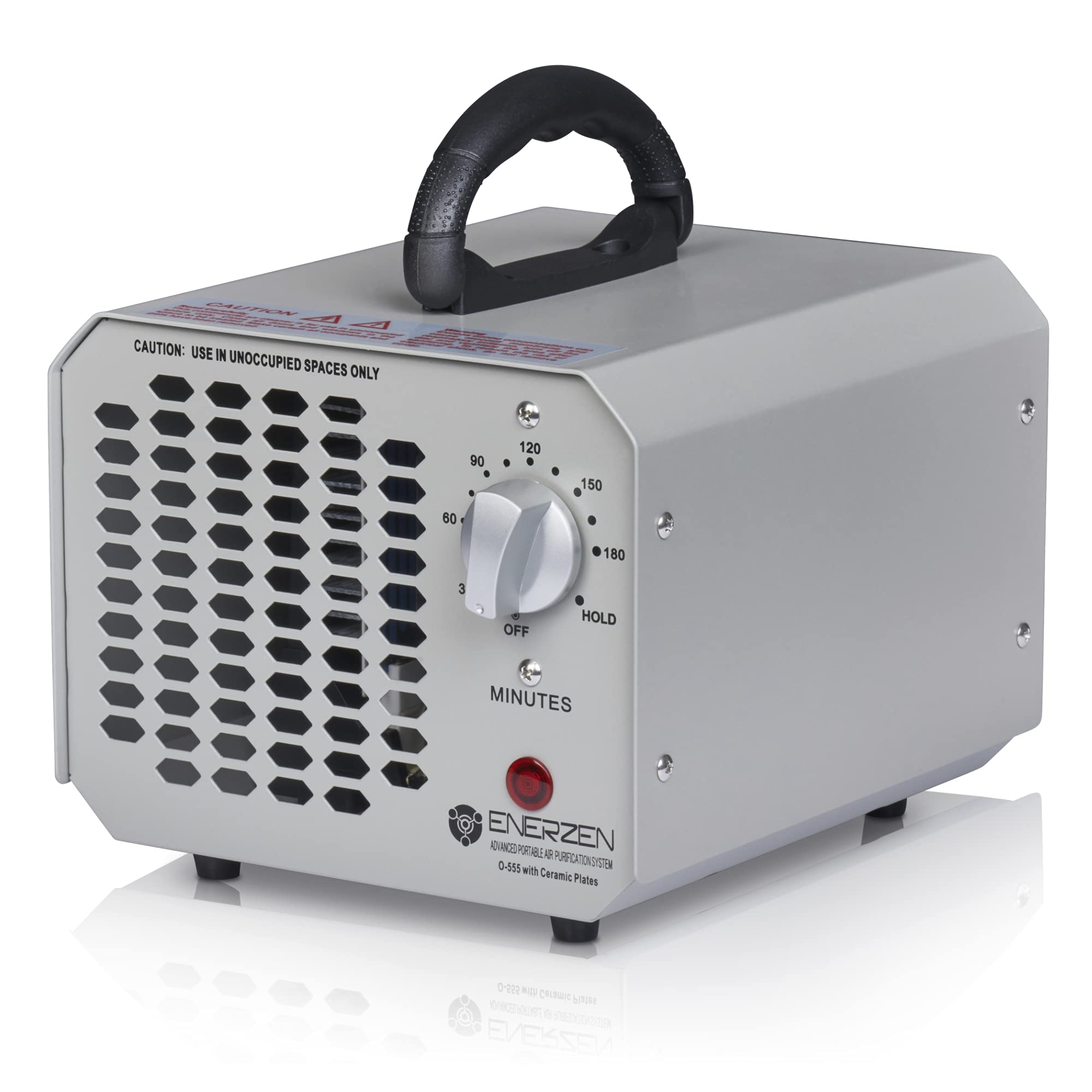 Enerzen O-555 front view, compact ozone generator for large spaces.