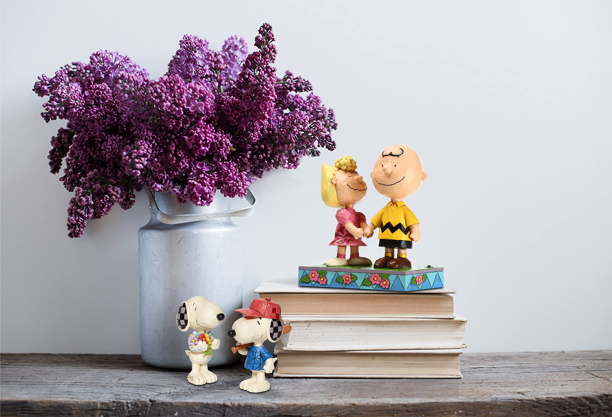Snoopy by Enesco, hand-painted miniature suitable for desk display and seasonal decor.