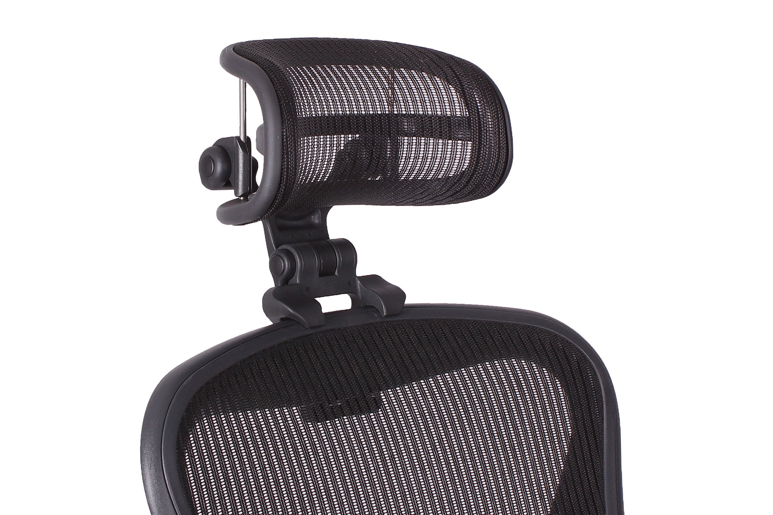 Engineered Now headrest on Aeron Classic for personalized comfort fit.