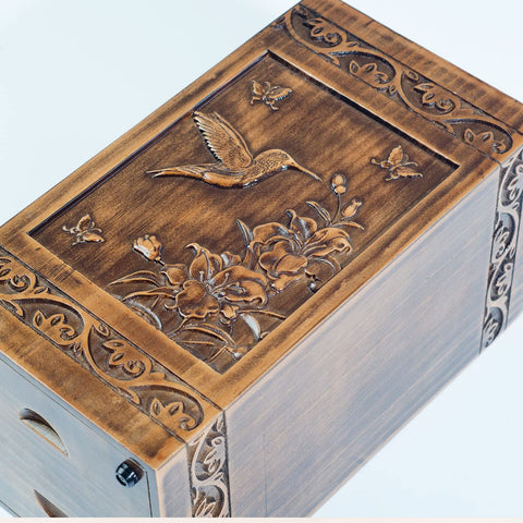 engmvwod natural wood cremation urn with smooth grain texture for dignified display