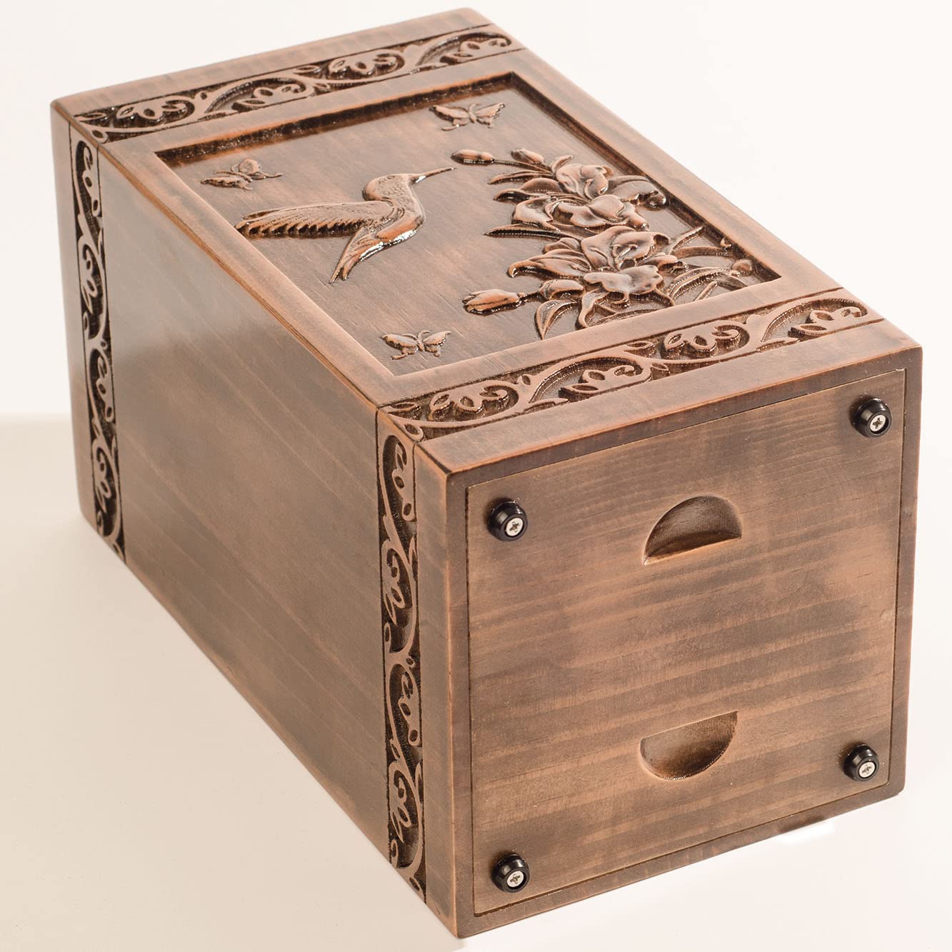 engmvwod urn dimensions 11.2 inches high indicating size suitability for adults