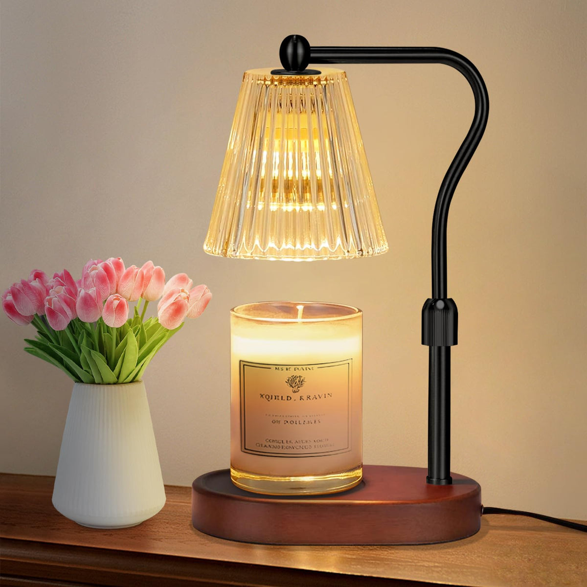 Engpure candle warmer dimmer showing adjustable brightness for cozy evenings