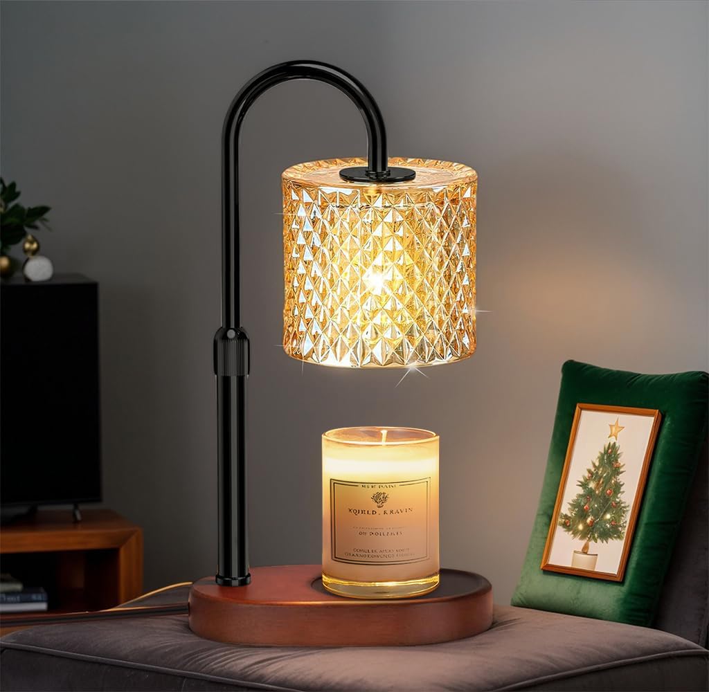 Engpure candle warmer lamp with height-adjustable base for versatile placement