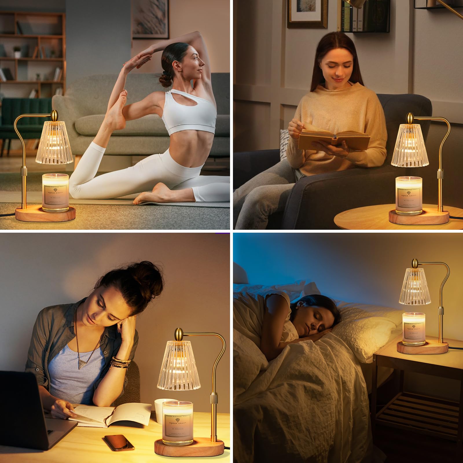 Engpure Candle Warmer Lamp safe-smoke-free option without flame